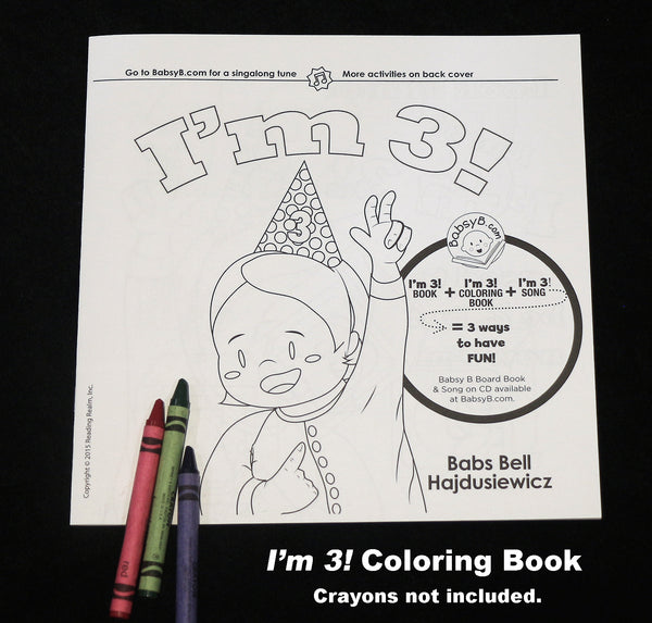5-pack––I'm 3! Companion Coloring Book