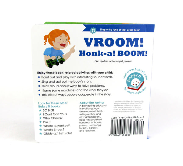VROOM! Honk-a! BOOM!  - Duo Set: Board Book & Song (age 2+)
