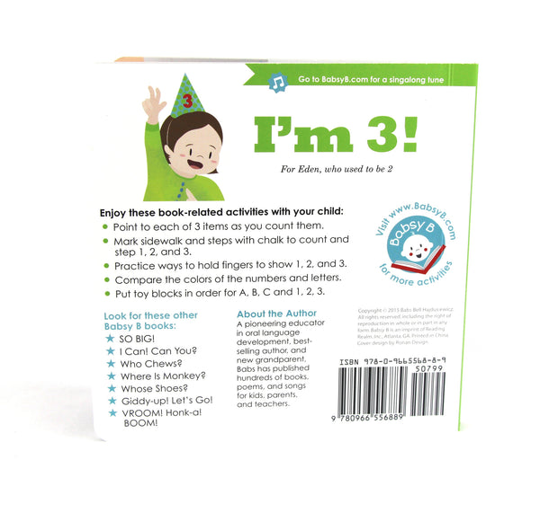 I'm 3!   - Duo Set: Board Book & Song (age 3+)