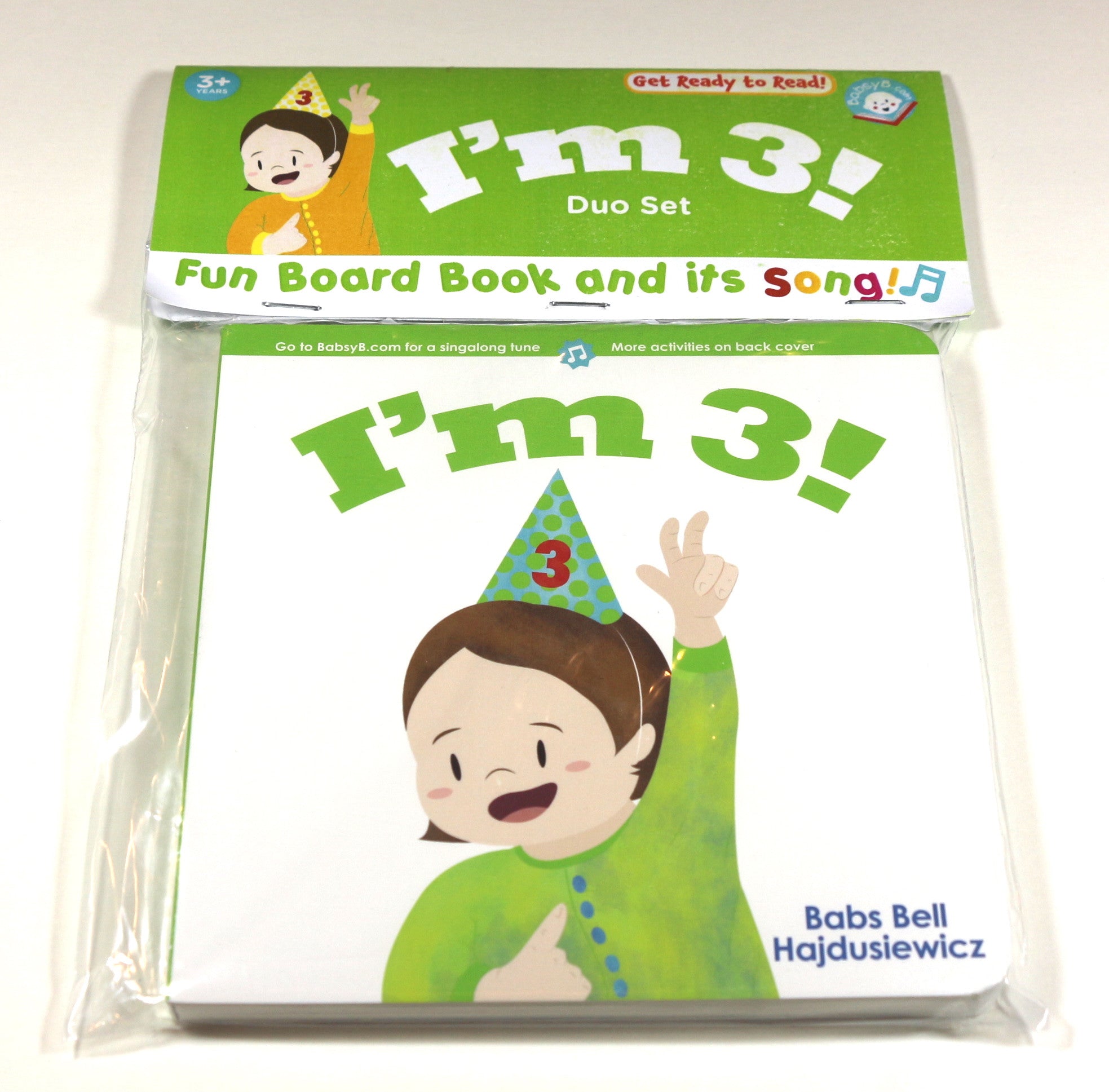 I'm 3! - Duo Set: Board Book &amp; Song (age 3+) - Babsy B