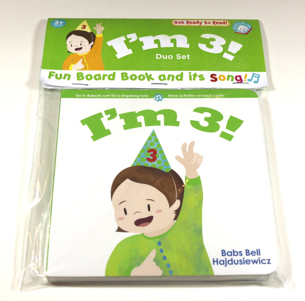 I'm 3!   - Duo Set: Board Book & Song (age 3+)