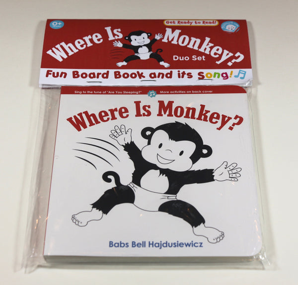 Where Is Monkey? - Duo Set: Board Book & Song (age 0+)